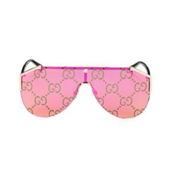 Gucci Women's 63mm Pilot Logo Gradient Sunglasses - Pink GG0584s - Picture 15 of 15
